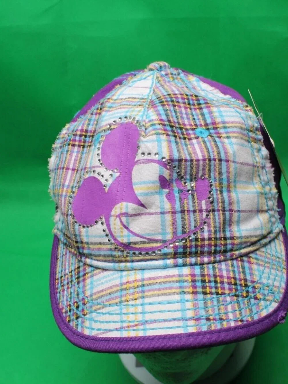 Disney Parks Mickey Mouse Bedazzled Hook Youth Cap Adjustable